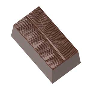 Rektangulär pralin med bladmönster Chocolate World CW12170